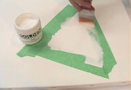 The same paint as the base layer is applied to prevent seeping.